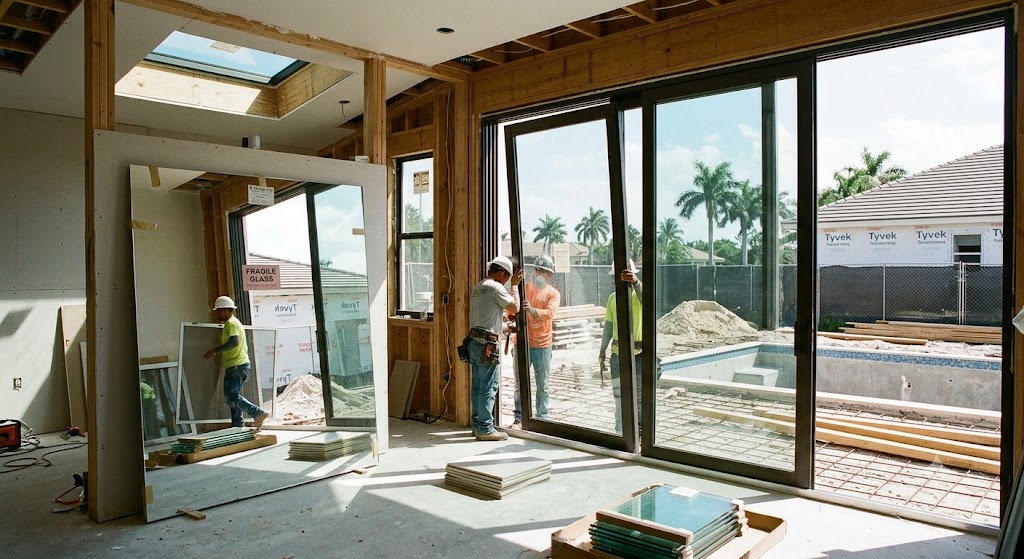 Professional windows, glass & mirrors post-construction cleaning