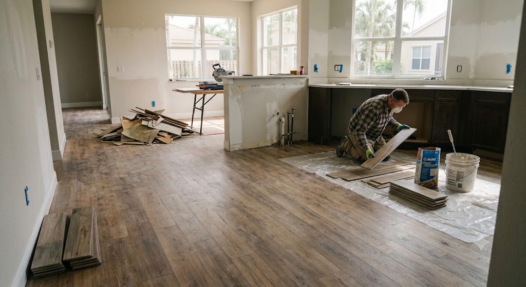 Professional floors, tiles & grout post-construction cleaning