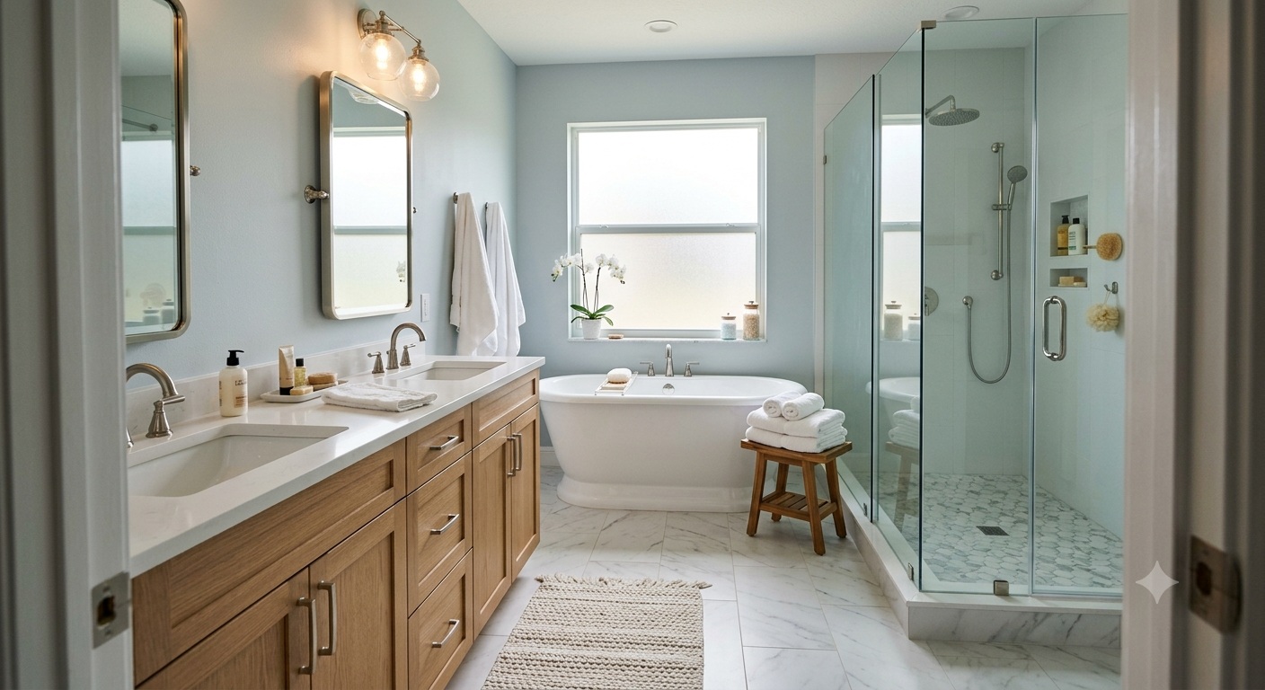 Professional bathrooms - full scrub deep cleaning