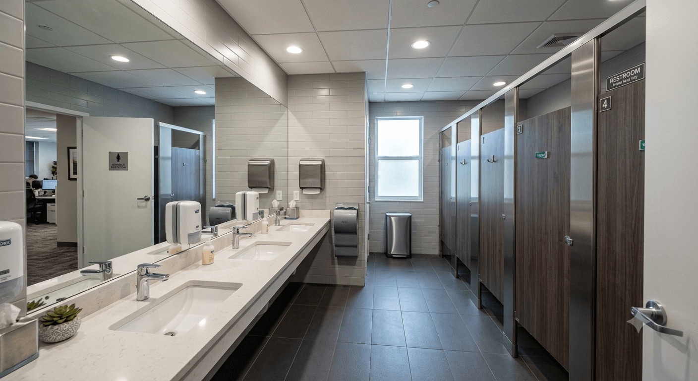 Professional restrooms cleaning
